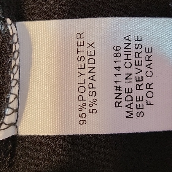 89th & Madison Black ruched 3 XL women's top - Picture 6 of 12